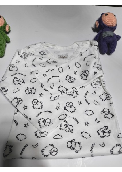 Kız Erkek Çocuk Bebek Uzun Kollu Çıtçıtlı Body-Badi %100 Pamuk 3.5-4-5-6 Yaş indirimleri