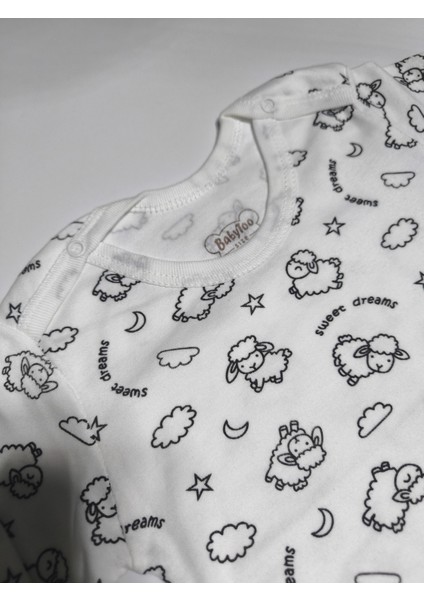 Kız Erkek Çocuk Bebek Uzun Kollu Çıtçıtlı Body-Badi %100 Pamuk 3.5-4-5-6 Yaş