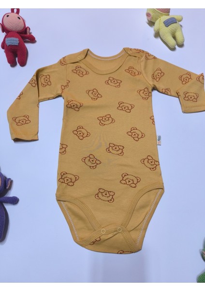 Kız Erkek Çocuk Bebek Uzun Kollu Çıtçıtlı Body-Badi %100 Pamuk 3.5-4-5-6 Yaş fırsatları