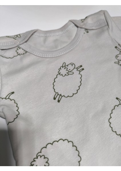 Kız Erkek Çocuk Bebek Uzun Kollu Çıtçıtlı Body-Badi %100 Pamuk 3.5-4-5-6 Yaş indirimleri