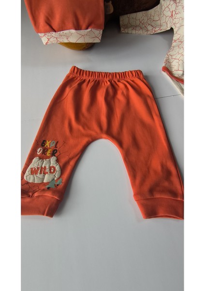 Erkek-Kız Bebek Omuz Genişletmeli Çıtçıtlı Body Pijama Bere Takımı, %100 Pamuk , Modern Tasarım modelleri