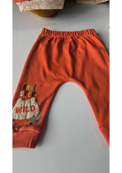 Erkek-Kız Bebek Omuz Genişletmeli Çıtçıtlı Body Pijama Bere Takımı, %100 Pamuk , Modern Tasarım