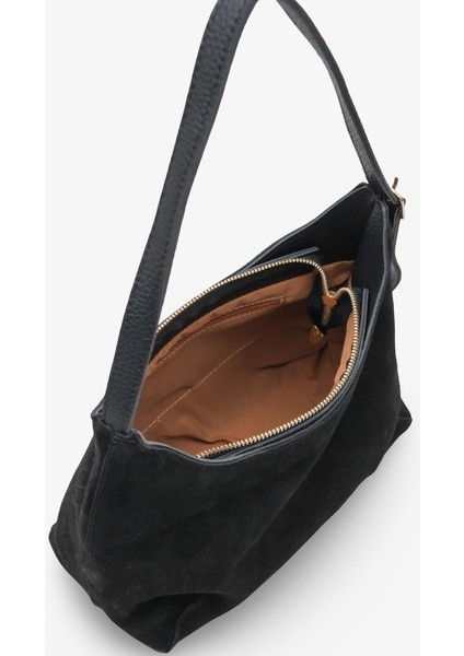 Mivra Kadın Hakiki Deri Günlük Çanta Siyah Süet fırsatları