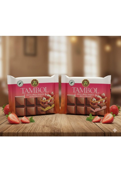 Tambol Çilekli Milföy Dolgulu 100 gr x 2 Adet