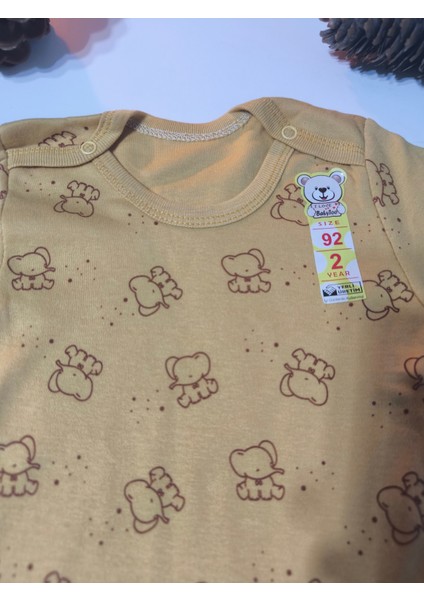 Kız Erkek Çocuk Bebek Uzun Kollu Çıtçıtlı Body-Badi %100 Pamuk 1-2-3-4-5-6 Yaş fiyatları