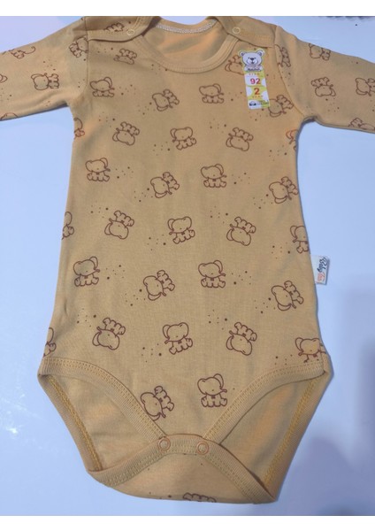 Kız Erkek Çocuk Bebek Uzun Kollu Çıtçıtlı Body-Badi %100 Pamuk 1-2-3-4-5-6 Yaş fırsatları