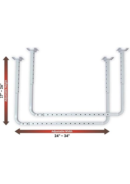 80842-10 Tavan Raf Kiti, 83 cm x 86 cm Ayarlanabilir, Garaj ve Atölye Saklama Rafı Seti, Beyaz modelleri
