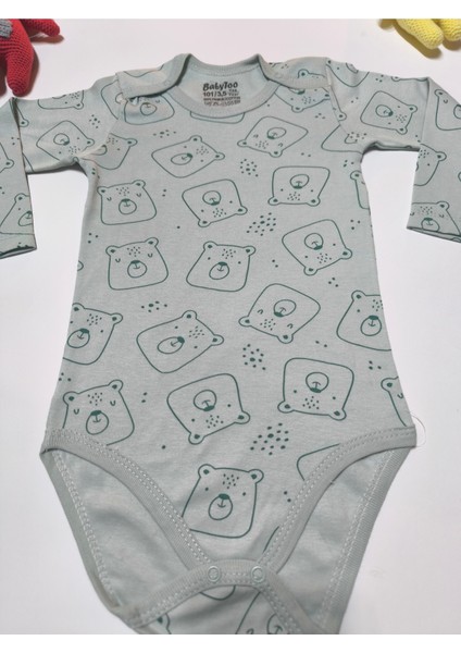 Çocuk Bebek Uzun Kollu Çıtçıtlı Body-Badi %100 Pamuk Nefes Alabilen Kumaş 3.5-4-5-6 Yaş fırsatları