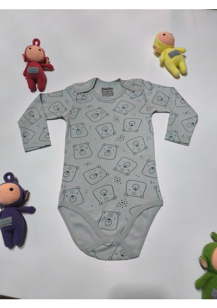 Çocuk Bebek Uzun Kollu Çıtçıtlı Body-Badi %100 Pamuk Nefes Alabilen Kumaş 3.5-4-5-6 Yaş