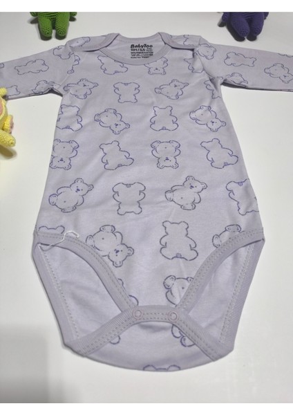 Kız Erkek Çocuk Bebek Uzun Kollu Çıtçıtlı Body-Badi %100 Pamuk 3.5-4-5-6 Yaş fırsatları