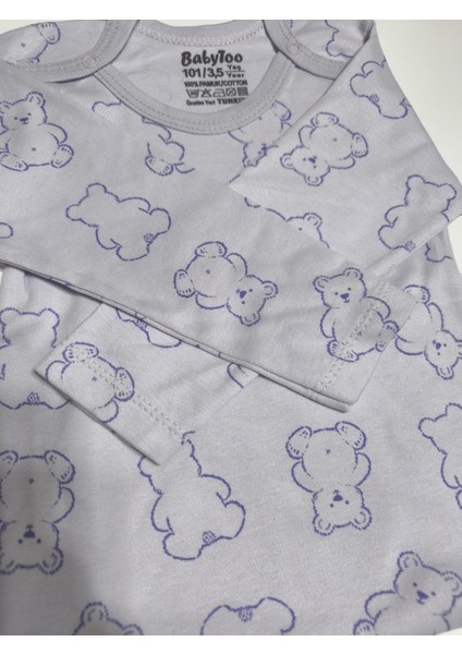 Kız Erkek Çocuk Bebek Uzun Kollu Çıtçıtlı Body-Badi %100 Pamuk 3.5-4-5-6 Yaş indirimleri