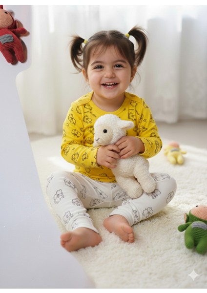 Kız Erkek Çocuk Bebek Uzun Kollu Çıtçıtlı Body-Badi %100 Pamuk 3.5-4-5-6 Yaş