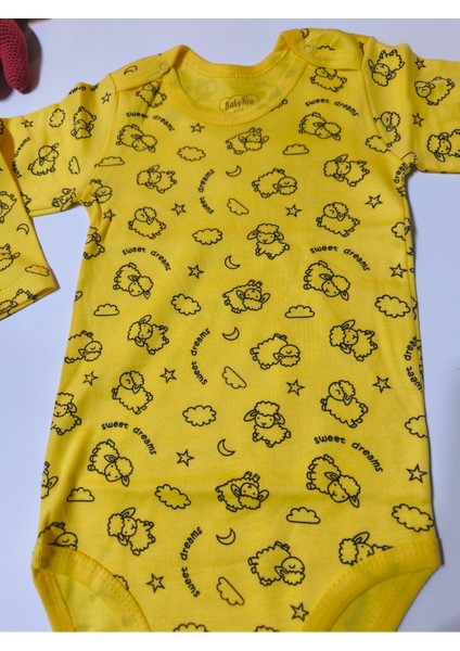 Kız Erkek Çocuk Bebek Uzun Kollu Çıtçıtlı Body-Badi %100 Pamuk 3.5-4-5-6 Yaş fırsatları