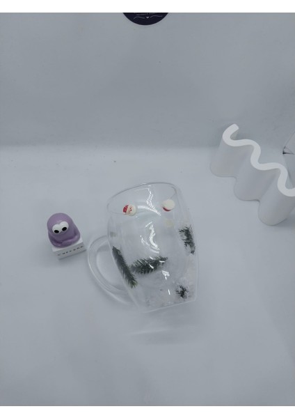 Yılbaşı Temalı Çift Cidarlı Borosilikat Cam Noel Babalı Çam Dalı Kupa indirimleri