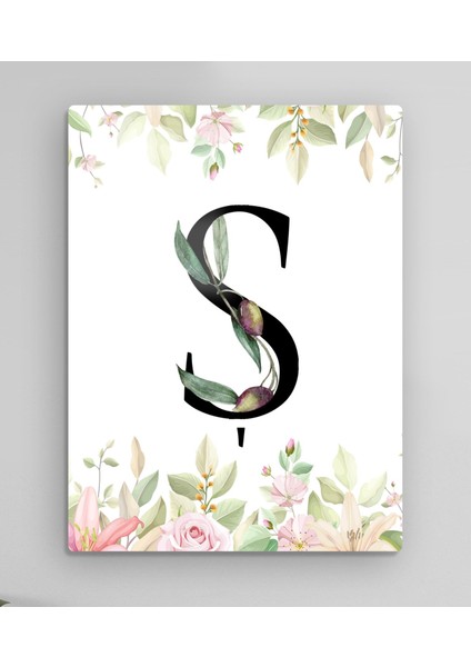Ş Harfi - Çiçekli Harf Metal Tablo Model 1 fiyatları