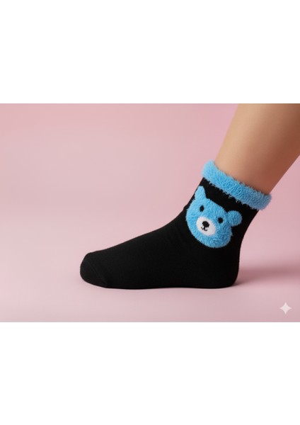 Kız Çocuk Peluş Detaylı Çorap Yumuşacık Nefes Alabilir Terletmez