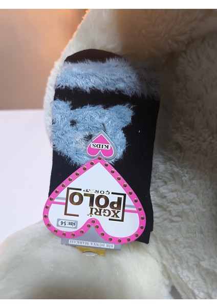 Kız Çocuk Peluş Detaylı Çorap Yumuşacık Nefes Alabilir Terletmez fırsatları