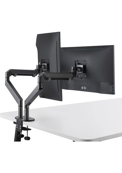 STD7080G 10"-27" Alüminyum Amortisörlü Vesa Monitör Tutucu Çift Kol Koyu Gri fiyatları