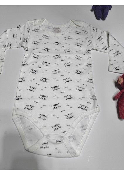 Uzun Kollu Çıtçıtlı Body-Badi %100 Pamuk 3.5-4-5-6 Yaş modelleri