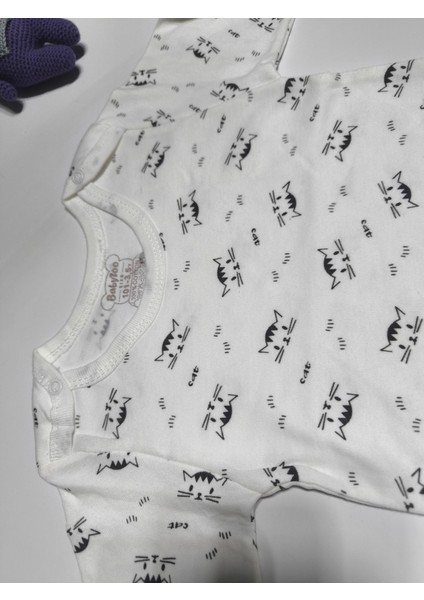 Uzun Kollu Çıtçıtlı Body-Badi %100 Pamuk 3.5-4-5-6 Yaş