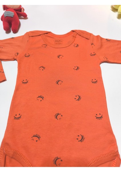 Kız Erkek Çocuk Bebek Uzun Kollu Çıtçıtlı Body-Badi %100 Pamuk 3.5-4-5-6 Yaş
