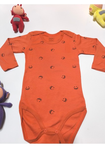Kız Erkek Çocuk Bebek Uzun Kollu Çıtçıtlı Body-Badi %100 Pamuk 3.5-4-5-6 Yaş