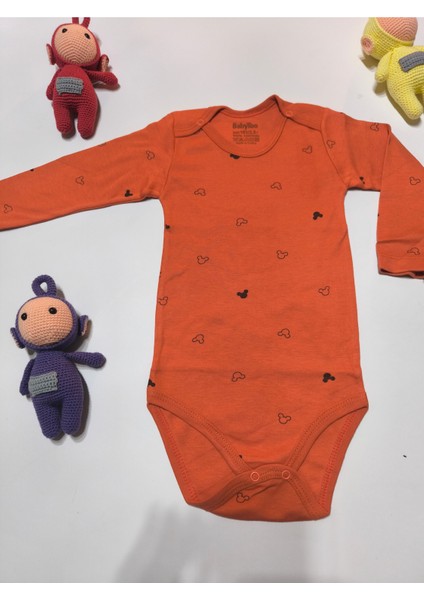 Kız Erkek Çocuk Bebek Uzun Kollu Çıtçıtlı Body-Badi %100 Pamuk 3.5-4-5-6 Yaş