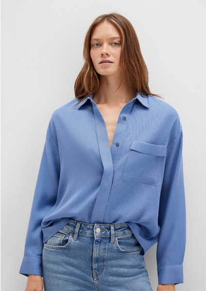 Mavi Tencel Tm Liyosel Gömlek 1211354-86802