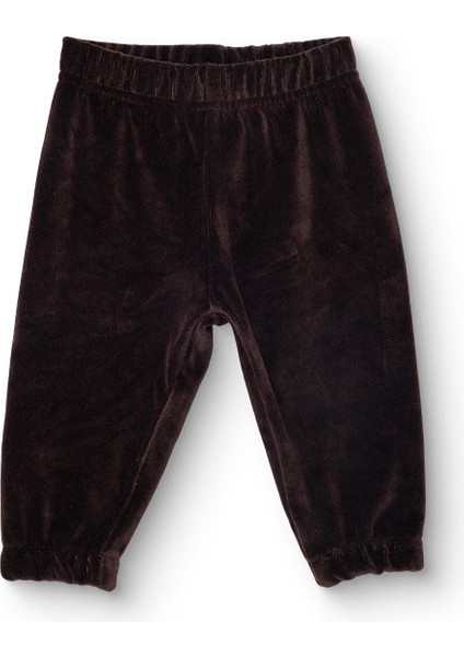 Erkek Bebek Kadife Eşofman Alt Lastikli Paça