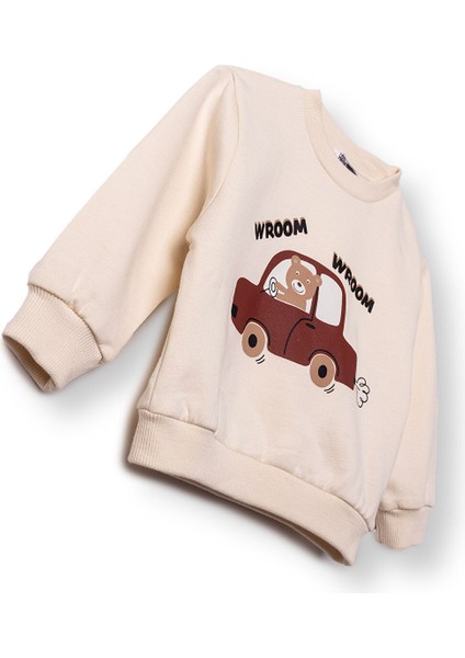 Erkek Bebek Sweatshirt Şardonlu Iki Iplik Bisiklet Yaka Uzun Kol modelleri