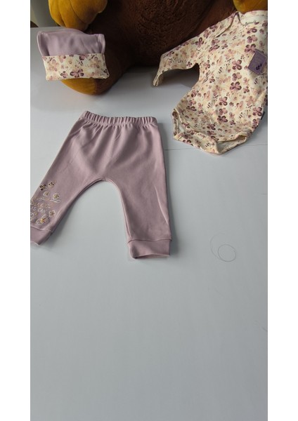 Erkek-Kız Bebek Omuz Genişletmeli Çıtçıtlı Body Pijama Bere Takımı, %100 Pamuk , Modern Tasarım fiyatları