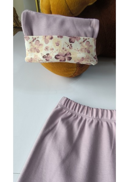 Erkek-Kız Bebek Omuz Genişletmeli Çıtçıtlı Body Pijama Bere Takımı, %100 Pamuk , Modern Tasarım