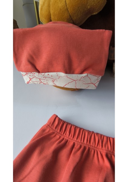 Erkek-Kız Bebek Omuz Genişletmeli Çıtçıtlı Body Pijama Bere Takımı, %100 Pamuk , Modern Tasarım