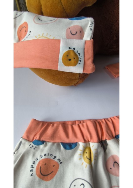 Erkek-Kız Bebek Omuz Genişletmeli Çıtçıtlı Body Pijama Bere Takımı, %100 Pamuk , Modern Tasarım indirimleri