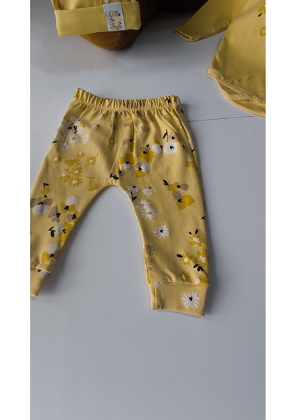 Erkek-Kız Bebek Omuz Genişletmeli Çıtçıtlı Body Pijama Bere Takımı, %100 Pamuk , Modern Tasarım indirimleri