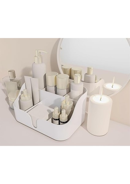 Makyaj ve Kozmetik Düzenleme Kutusu Organizeri Beyaz fiyatları