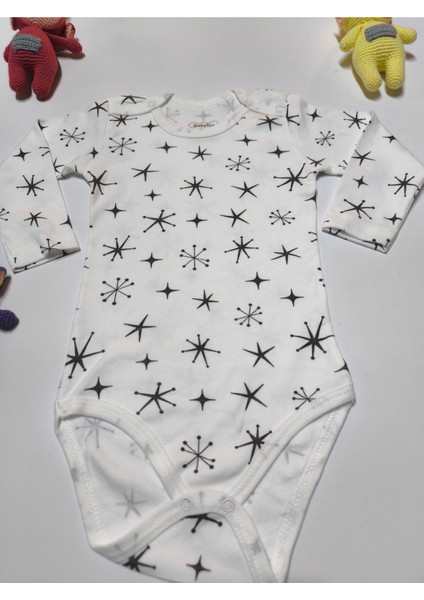 Kız Erkek Çocuk Bebek Uzun Kollu Çıtçıtlı Body-Badi %100 Pamuk 3.5-4-5-6 Yaş indirimleri