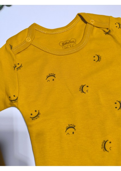 Kız Erkek Çocuk Bebek Uzun Kollu Çıtçıtlı Body-Badi %100 Pamuk 3.5-4-5-6 Yaş