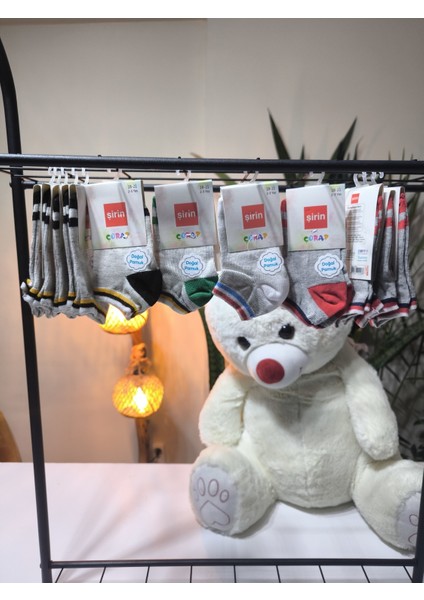 Çocuk Kısa Soket Çorap Doğal Pamuk Yumuşacık Nefes Alabilir Terletmez 6'lı Paket