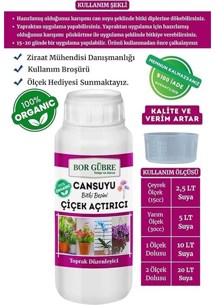 Açan Süs Bitkileri Için Can Suyu Bitki Besini Organik Sıvı Bitki GÜBRESI-500ML-ÇIÇEK Açmasını Sağlar fiyatları