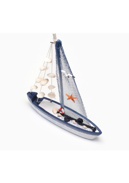 El Yapımı File Figürlü Polyester Yelkenli 22CM