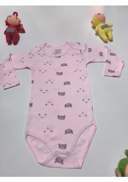 Çocuk Bebek Uzun Kollu Çıtçıtlı Body-Badi %100 Pamuk Nefes Alabilen Kumaş 3.5-4-5-6 Yaş indirimleri