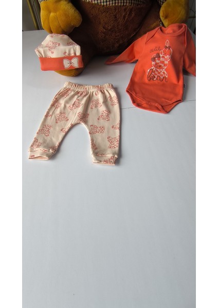 Erkek-Kız Bebek Omuz Genişletmeli Çıtçıtlı Body Pijama Bere Takımı, %100 Pamuk , Modern Tasarım fiyatları