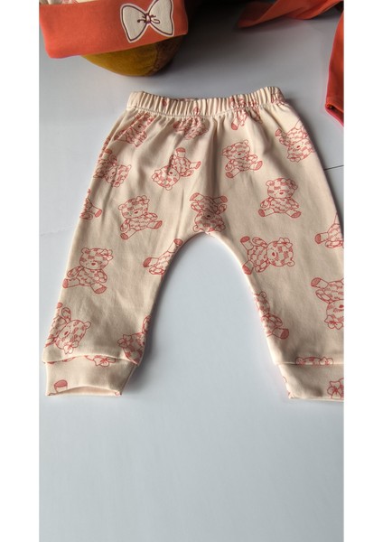 Erkek-Kız Bebek Omuz Genişletmeli Çıtçıtlı Body Pijama Bere Takımı, %100 Pamuk , Modern Tasarım