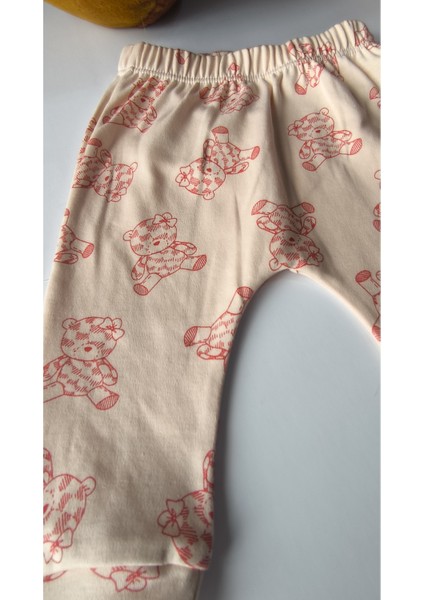 Erkek-Kız Bebek Omuz Genişletmeli Çıtçıtlı Body Pijama Bere Takımı, %100 Pamuk , Modern Tasarım