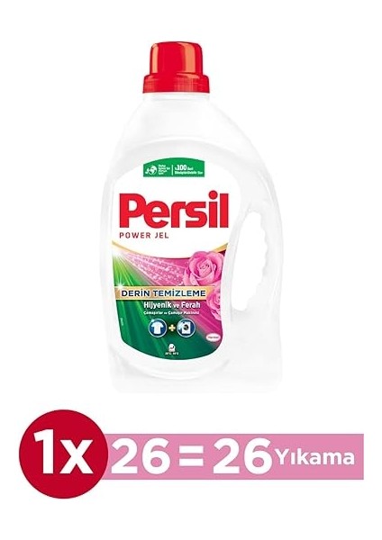 Power Jel Derin Temizleme Plus Gülün Büyüsü 26 Yıkama Sıvı Çamaşır Deterjanı 1 x 1690 ml fiyatları