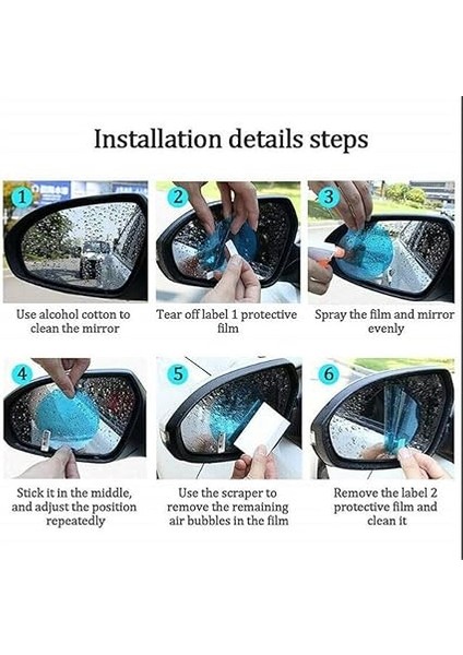 Oto Dış Ayna Yağmur Tutmaz Kaydırıcı Film fırsatları