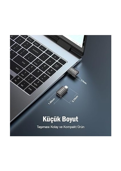 (Ikili) Otg Akıllı Giriş USB 3.0 To Type-C Dönüştürücü Adaptör Çevirici 5gbps, iPhone 16, Pro, Pro Max, M2, M3, M4 MacBook Pro, Air, iPad Pro ve Galaxy S25, S24, S23 ve Tabletler ile Uyumlu modelleri