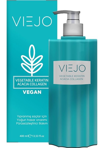 Vegan Hair Keratin - Acacia Collagen - Hair Straightening Care Keratin, Protects Hair From External Factors, Nourishing, Repairing, Vitality And Shine