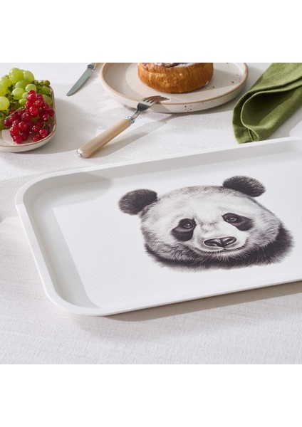 Karaca Apricot Biome Panda Desenli Dikdörtgen Tepsi modelleri